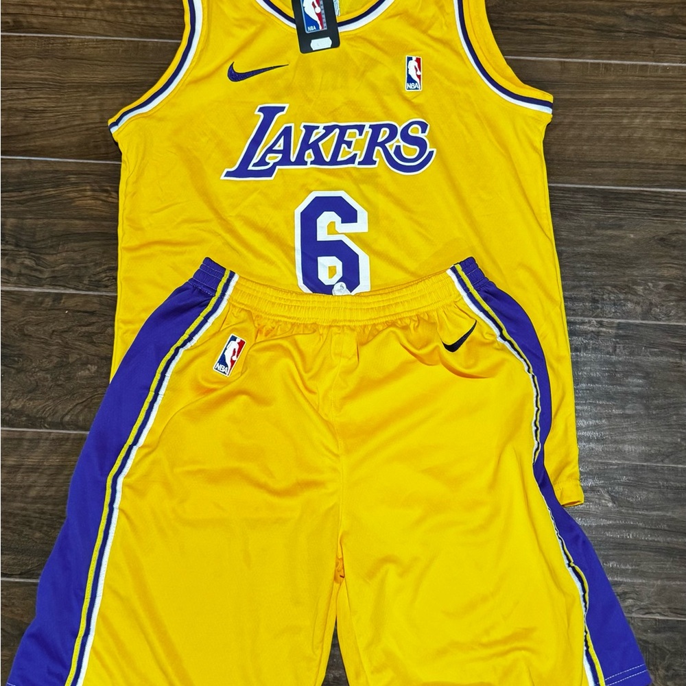 NBA Yellow and Purple Lakers Jersey